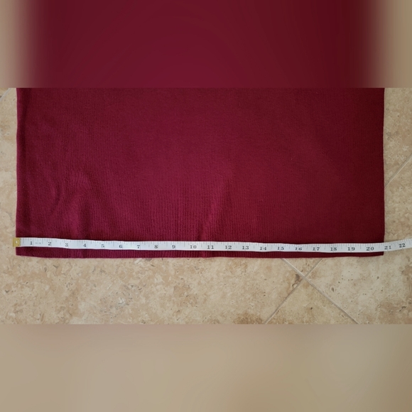 NWOT French Laundry XL V-Neck Sweater 3/4 Sleeve Burgandy Maroonhi - Picture 10 of 12